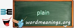 WordMeaning blackboard for plain